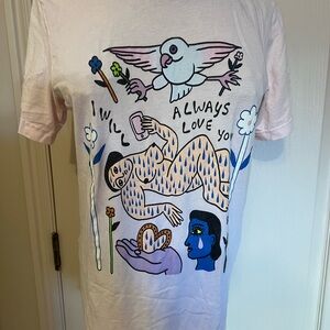 Bella Canvas Soft Pink Tee I will Always Love You Pink Art